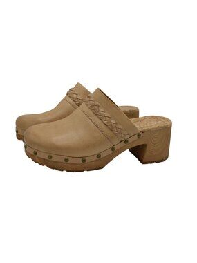 Kork-Ease Womens Size 11 Tilly Natural Full Grain Leather Mules Clogs Shoes